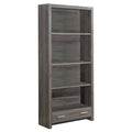 Dark Taupe Bookcase with Storage Drawer L373800