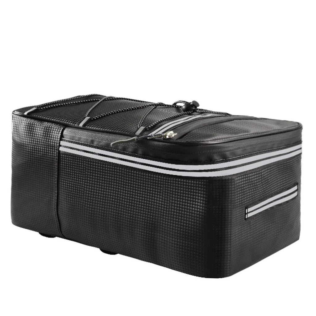 Rear Carrier Bag Trunk PU Leather Waterproof 15L Bike Pannier H340