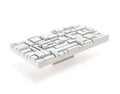 White Rectangular Cabinet Pull Y52949