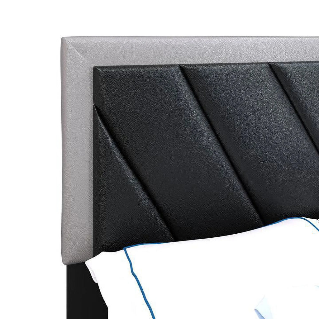 Faux Leather Upholstered Platform Bed P75911