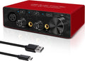 Audio Interface with USB C Cable and 48V Phantom Power T593