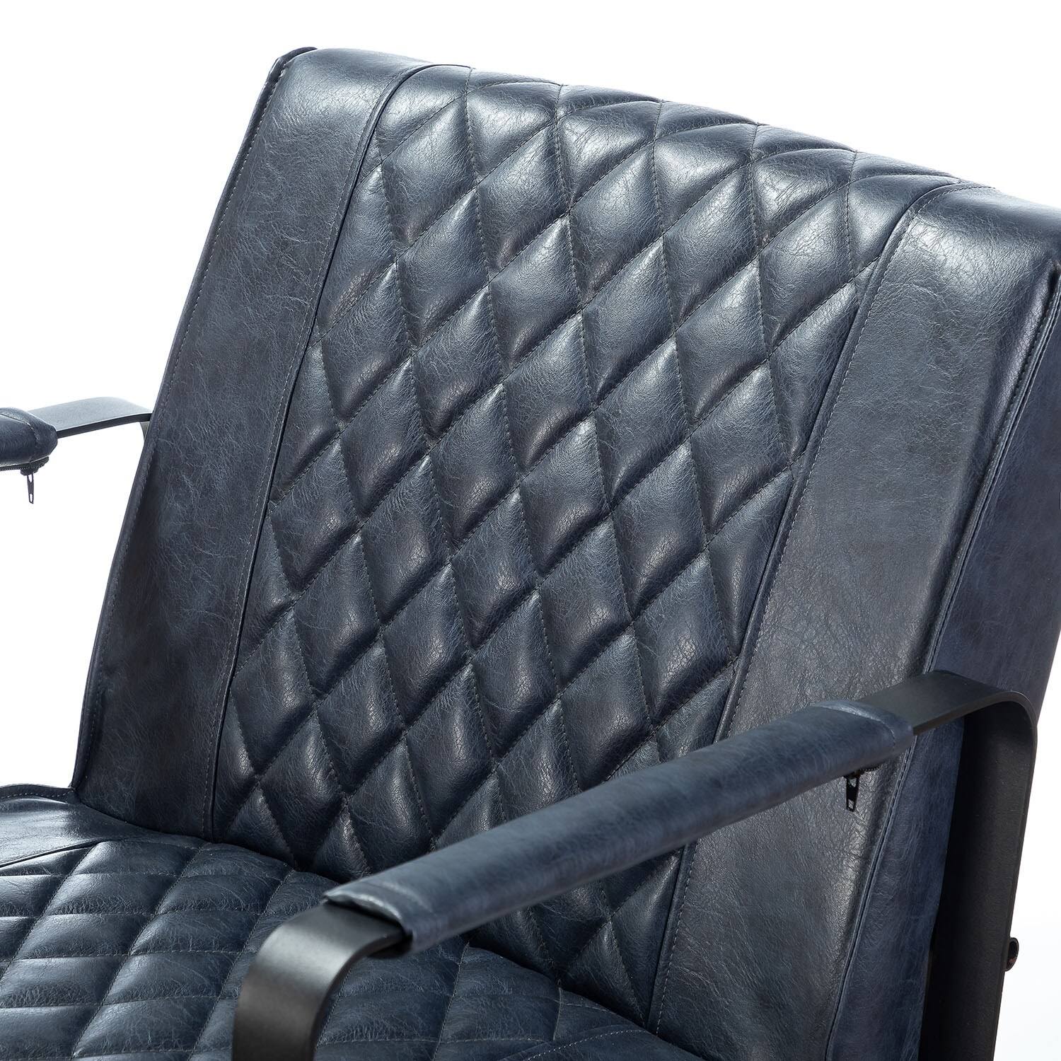 Blue PU Tufted Back Chair D525779