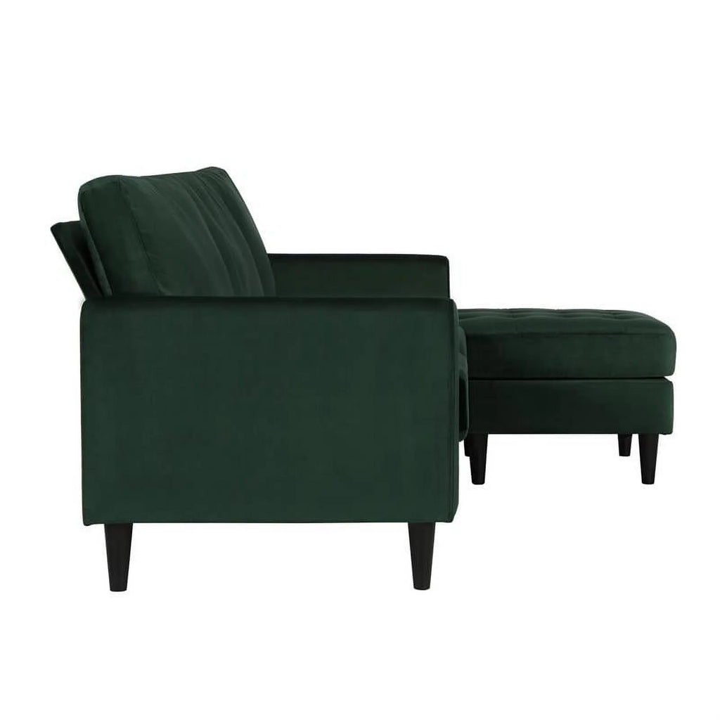 Green Reversible Sectional Sofa Couch K138