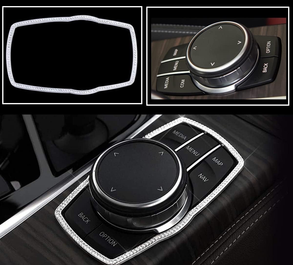 Bling Car Accessories Metal Auto Decal Stickers Car Interior Decoration Parts Trims X1222