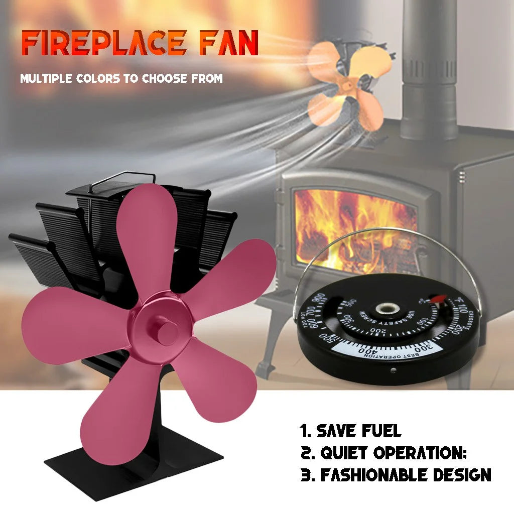 5 Blades Fireplace Fan For Wood Stove U5045
