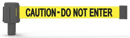 Yellow Caution Belt Barrier U9217