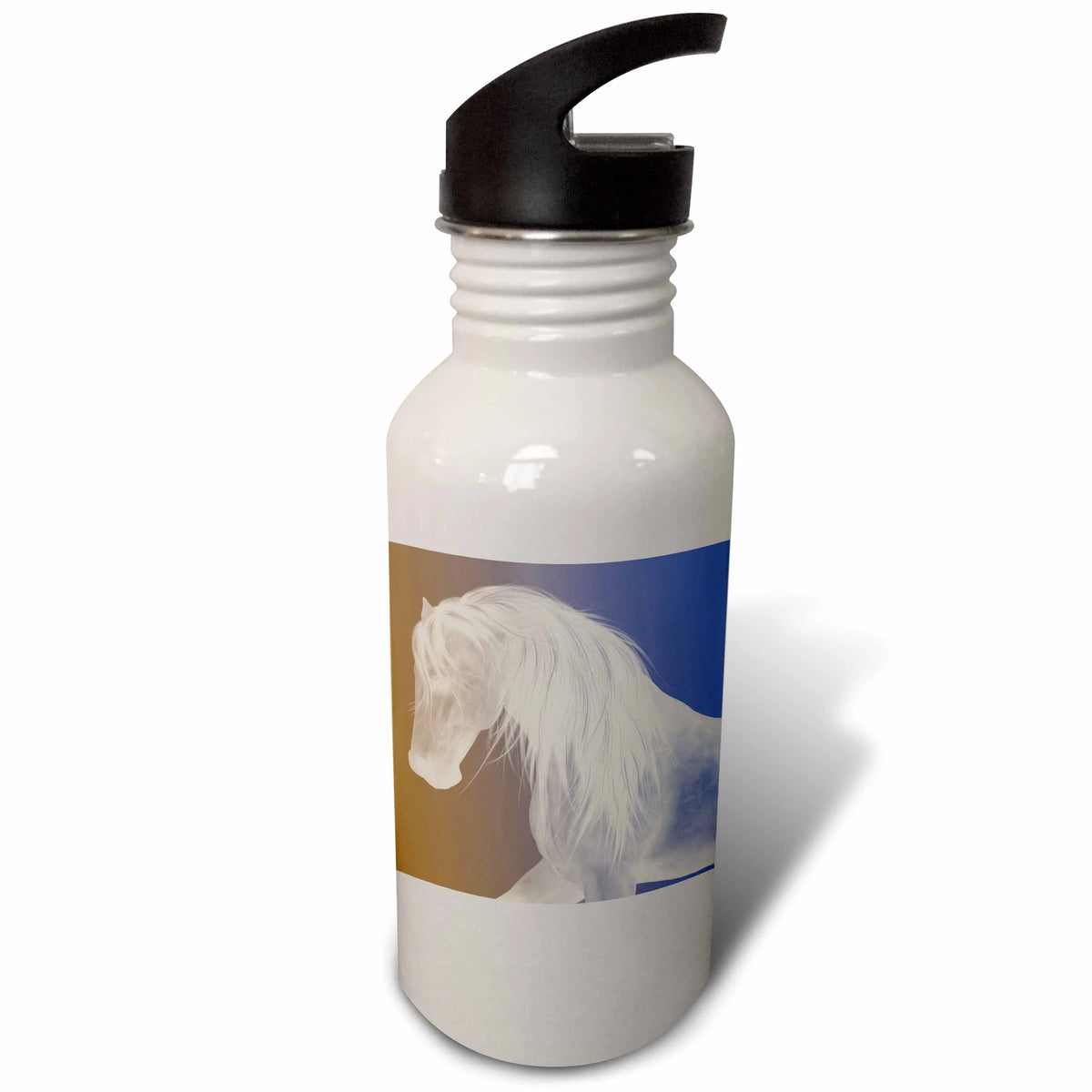 White Horse Face 21 oz Sports Water Bottle P625