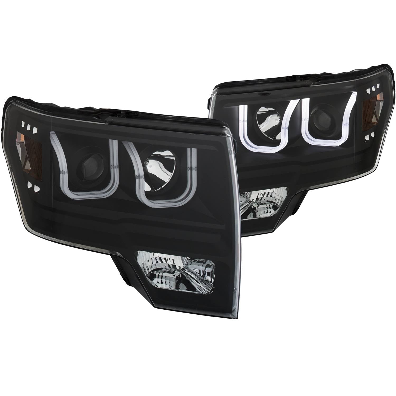 Black U-Bar Projector Headlights G44649