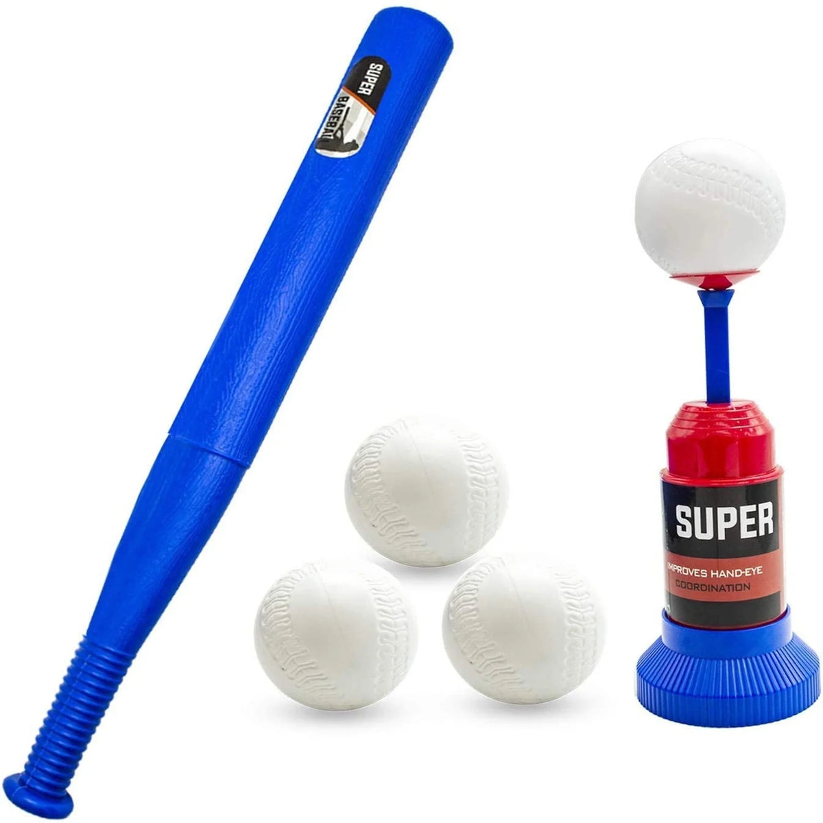 Automatic Launcher Baseball Bat Toys T-Ball Set with Baseball Bat and 3 Baseball Z756