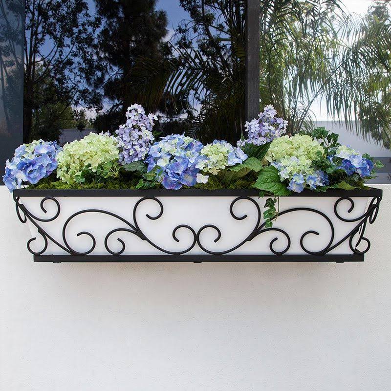 60in Window Box with White Galvanized Liner A429
