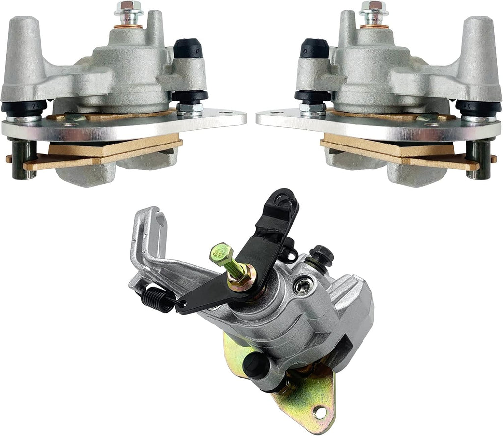 Front Left Right & Rear Brake Calipers for Yamaha Raptor 250 2008-2013 Pack of 2 R2144