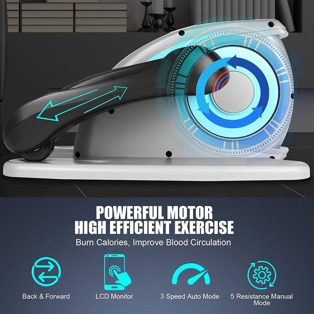 Under Desk Electric Mini Elliptical Machine with Remote Control X952921