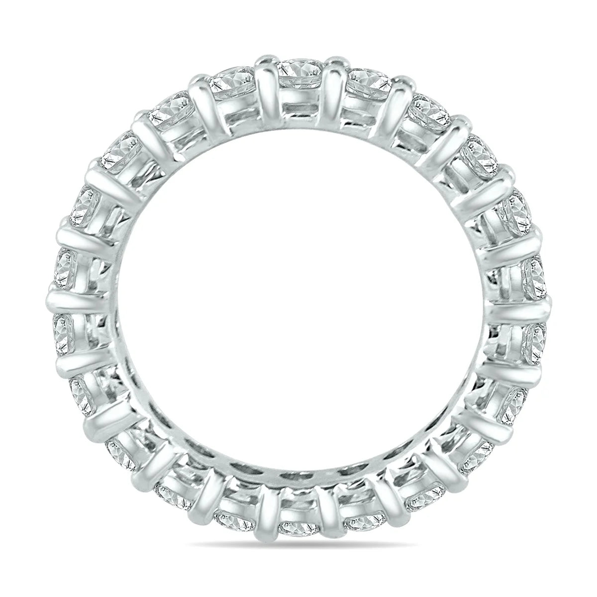 14K White Gold Diamond Eternity Band J4742