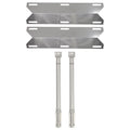 2-Pack Stainless Steel BBQ Gas Grill Tube Burner & Heat Shield Plate Replacement Parts G945