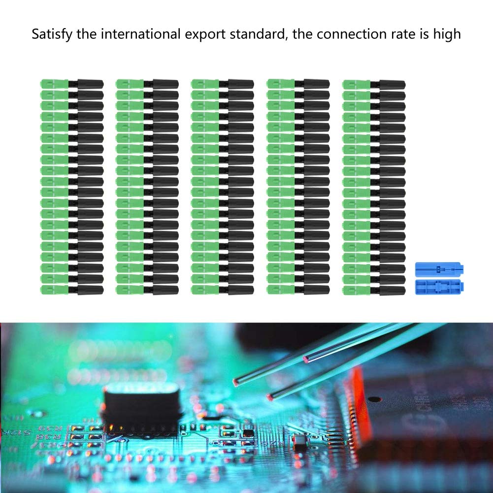 100PCS SC/APC Optic Fiber Quick Fast Connector Straight Plug L73950