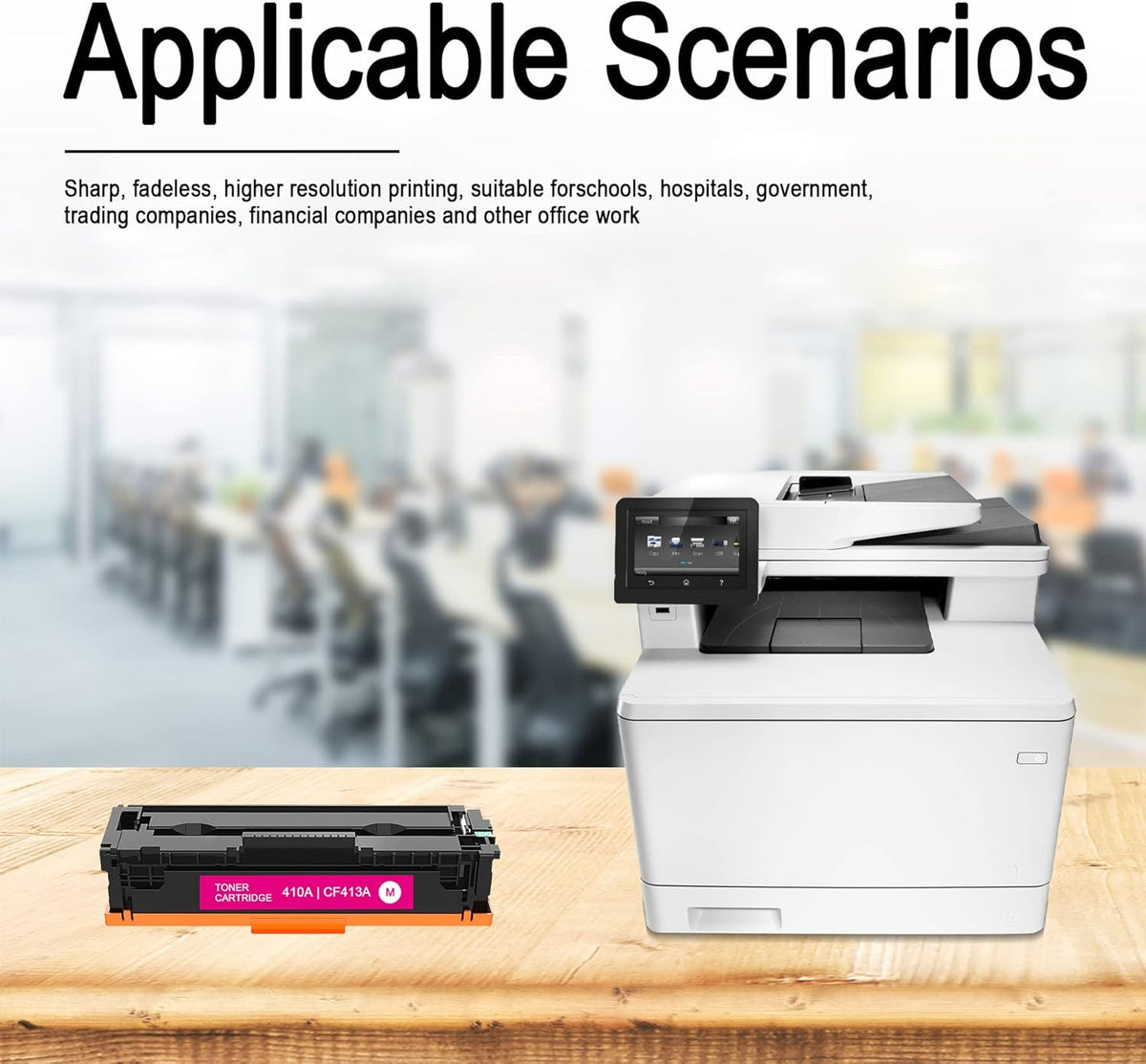 Magenta Toner Cartridge for HP CF413A Printer N4429