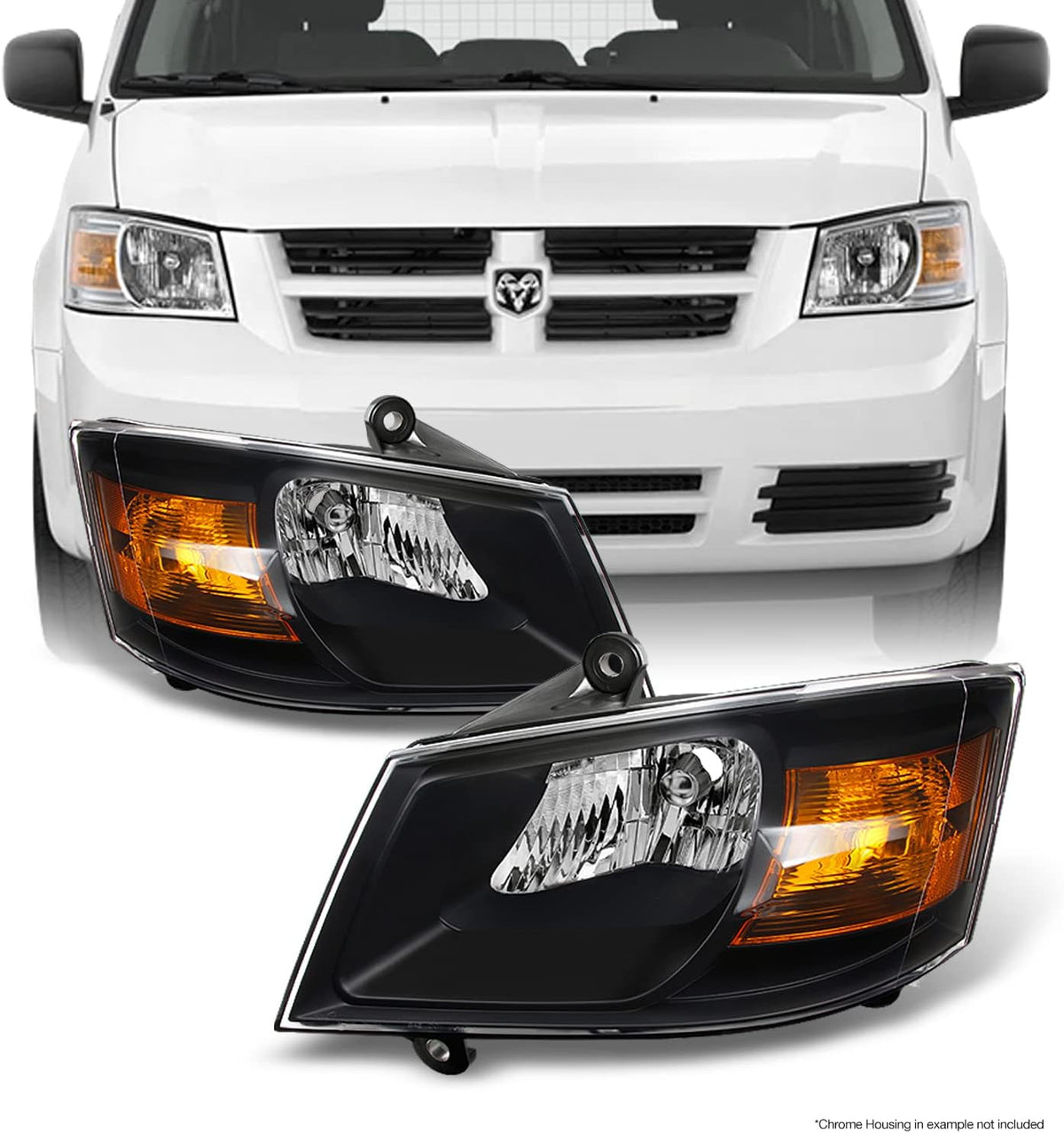 Chrome Bezel Headlights Housing C23041