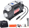 Portable Air Compressor Pump, Dual Cylinders Tire Inflator 12V, 150PSI with Digital Gauge, LED Light, Locking Air Chuck, Pack of 2 L967779