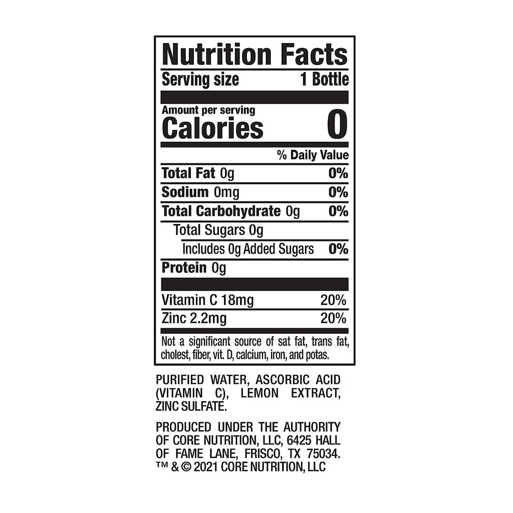 23.9 fl oz Pack of 12 Nutrient Enhanced Water with Vitamin C and Zinc R5208