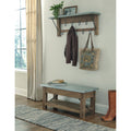 Steel Wood Bench and Coat Hook Set D33346