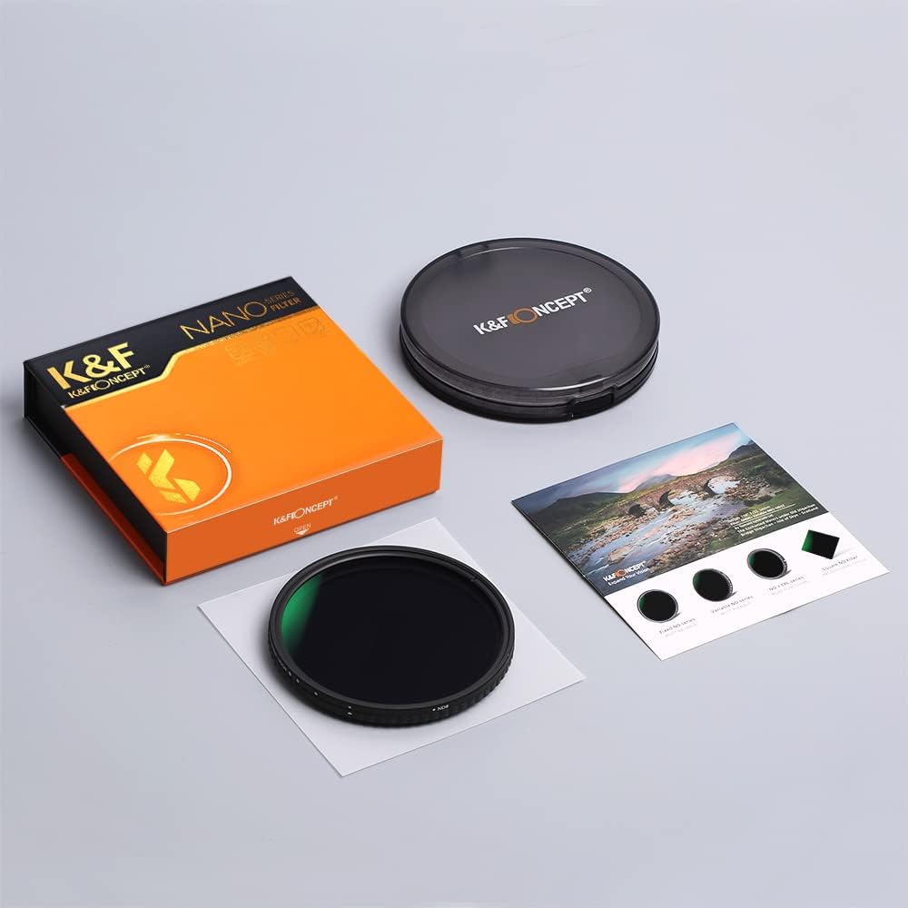 82mm Variable ND Filter ND32-ND512 Neutral Density Lens Filter with Multi-Layer Coatings O5085