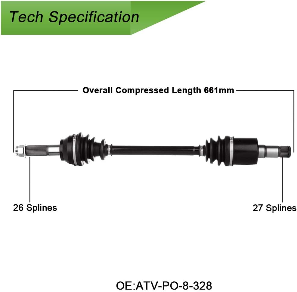 CV Axle Drive Shaft Assembly Rear Right Pack of 2 Y1588