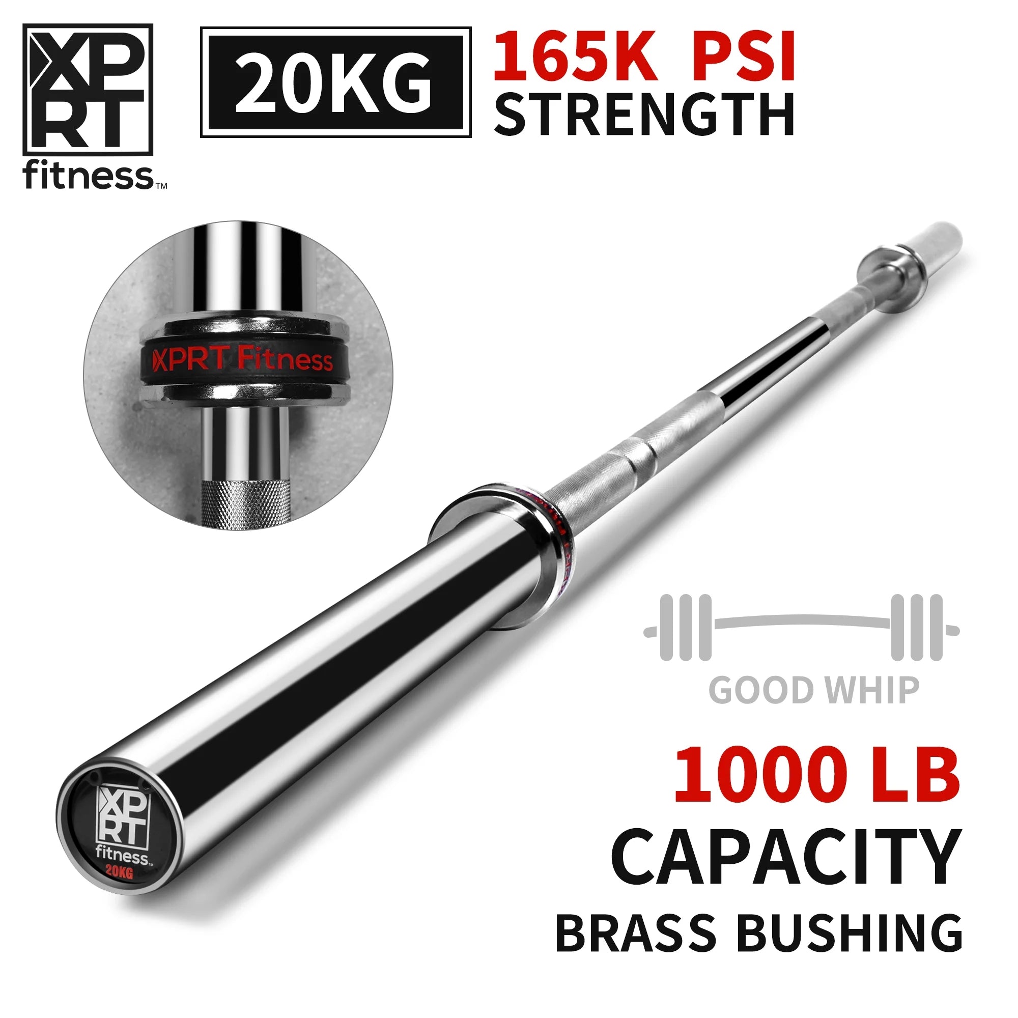 Chrome Barbell with Olympic Plates, 1000 lb. Capacity H31312