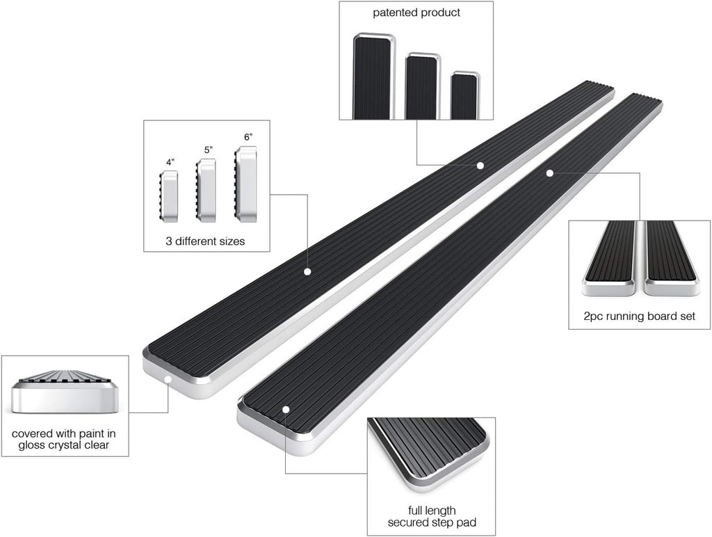 4in Running Boards for Crew Cab V349635