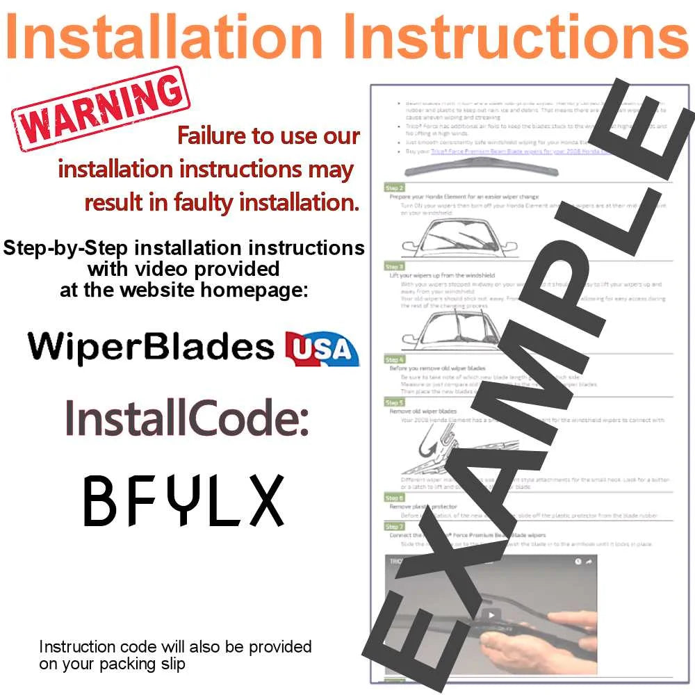 2008 Subaru Outback Beam Wiper Blades (Set of 2) Q232