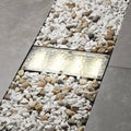 Solar Brick Landscape Path Light, 8x4 Recessed Polyresin Paver, 12 Warm White LEDs X8117