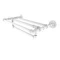 Matte White 18 inch Wall Mounted Towel Shelf with Towel Bar M226546