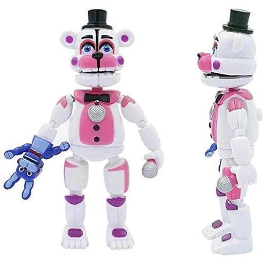 5Pcs FNAF Funtime Freddy Foxy Movable Action Figures D988