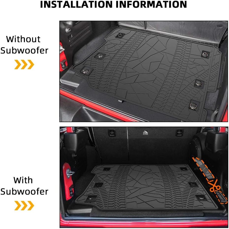 All-Weather Waterproof Cargo Mat fits Wrangler JL 4 Door Y6197