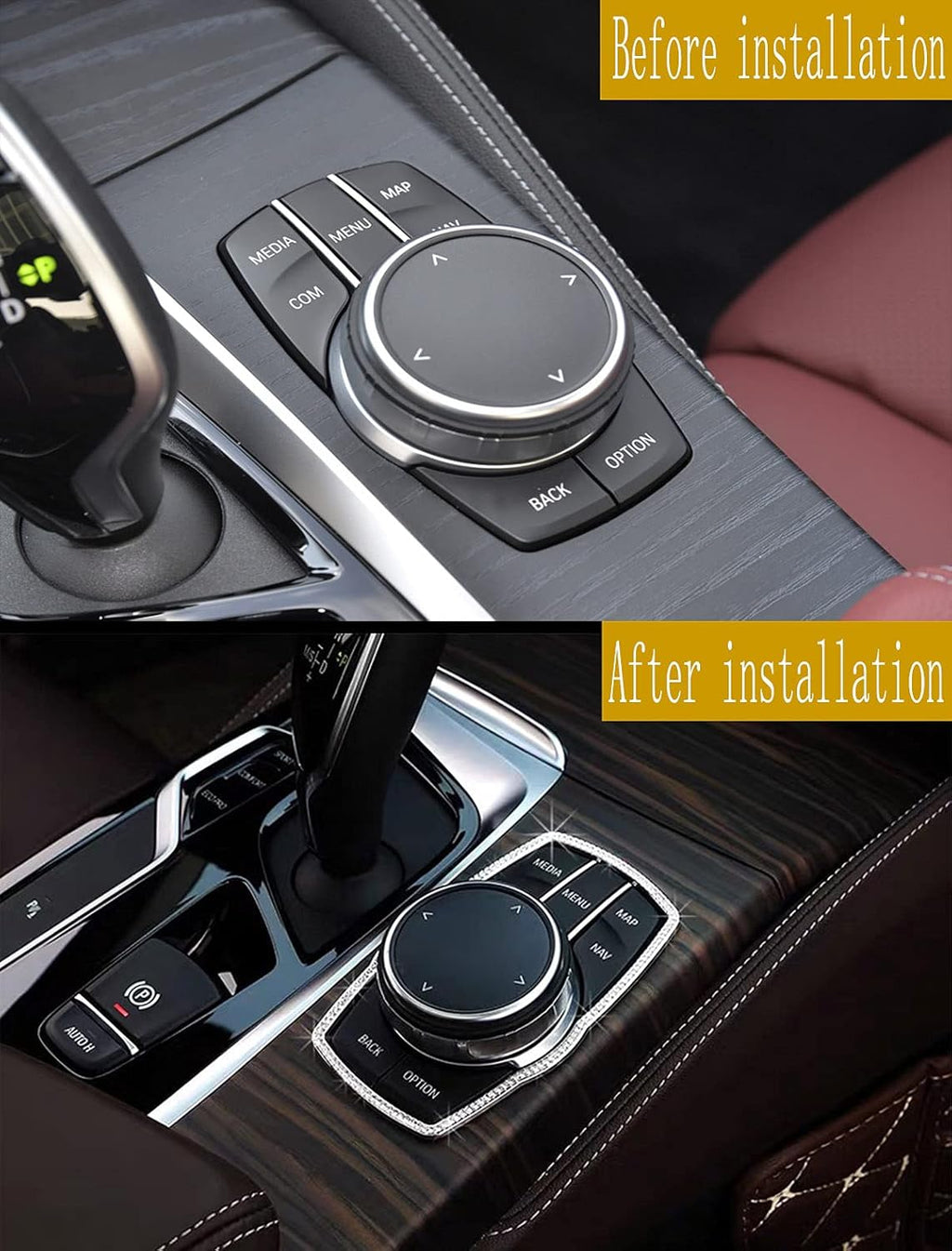 Bling Car Accessories Metal Auto Decal Stickers Car Interior Decoration Parts Trims X1222