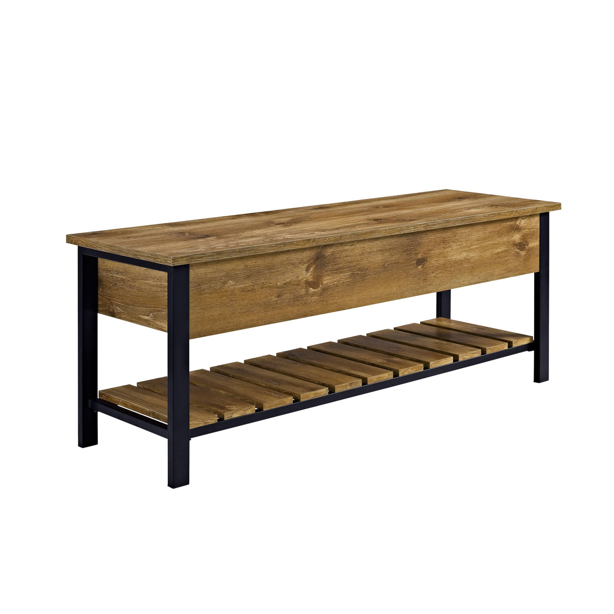 Dark Walnut Lift-Top Storage Bench H931