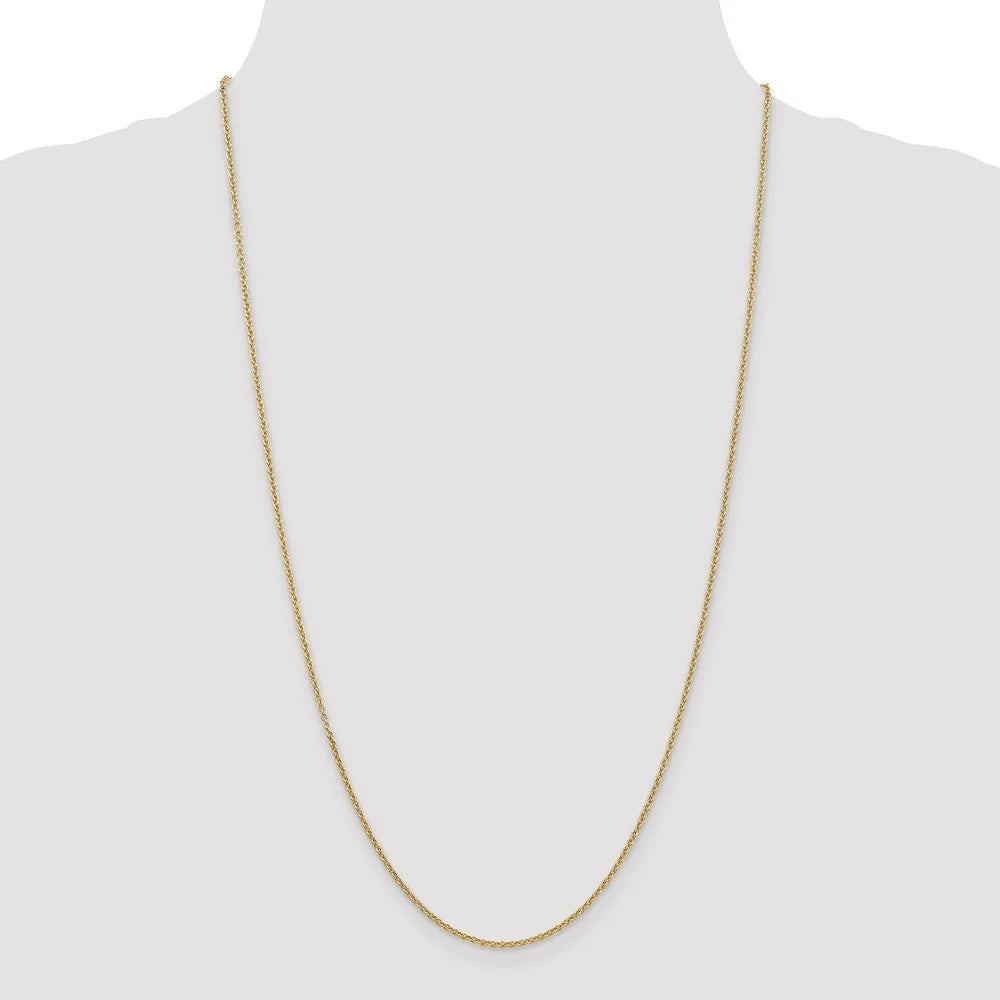 14k Gold 1.6mm Cable Chain Necklace 30 Inch 5.0 Grams K654041