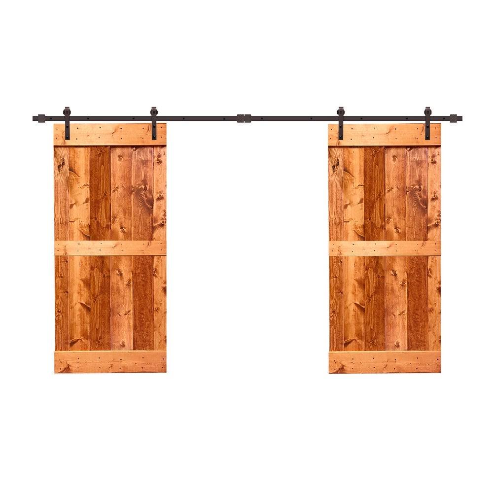 Sage Green Double Barn Door with Hardware Kit U96102