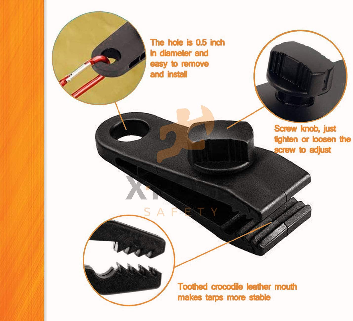 25 Pack Heavy Duty Reusable Tarp Clips U56492