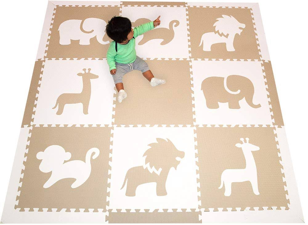 Foam Children&s Playmat Safari Animals Theme Tiles T2408