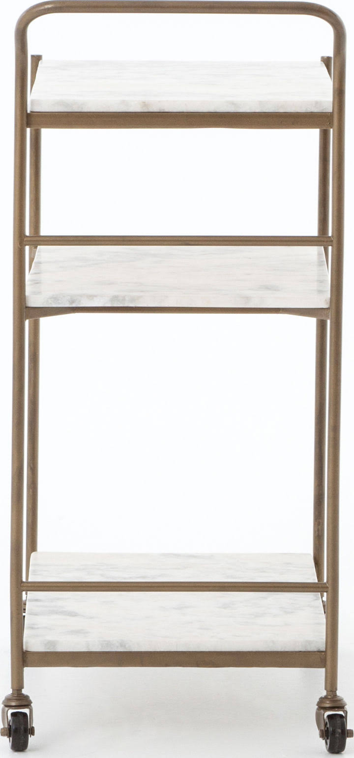 Rectangular Bar Cart Antique Brass L8567