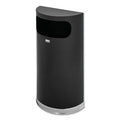 Black/Chrome Half-Round 9 gal Receptacle Q98889