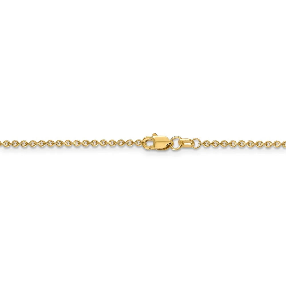 14k Gold 1.6mm Cable Chain Necklace 30 Inch 5.0 Grams K654041