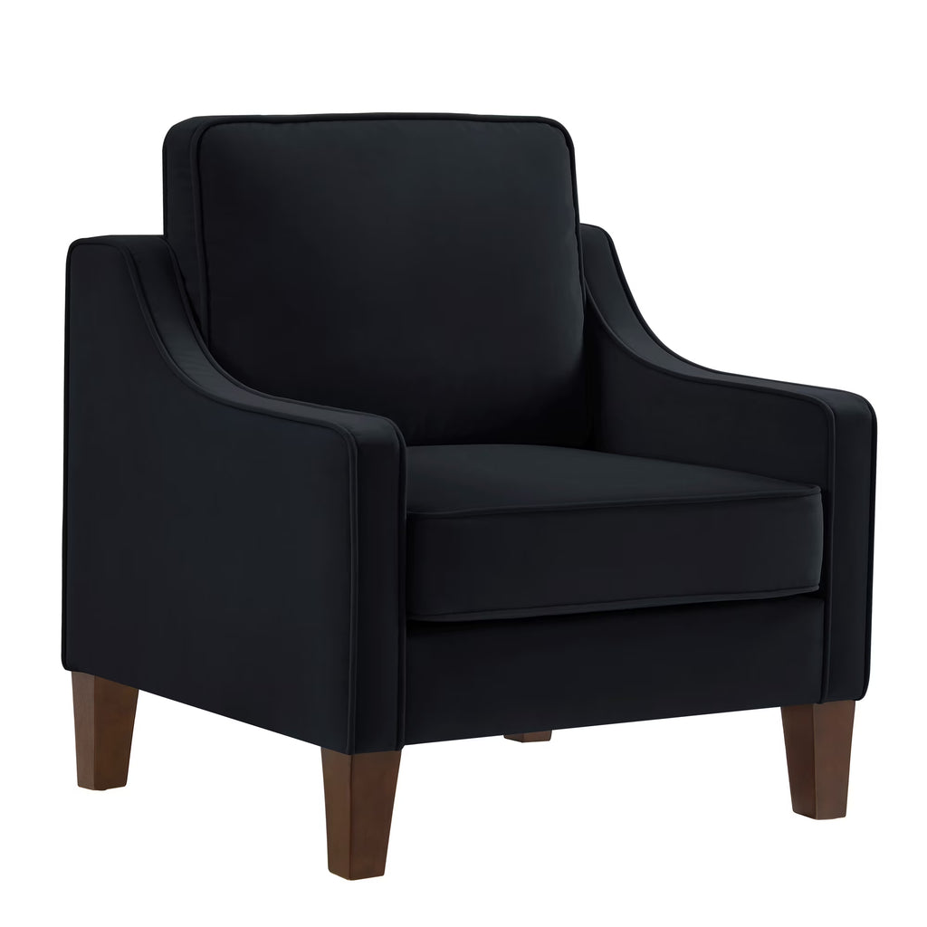 Black Velvet Armchair F78480