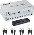 4x2 HDMI KVM Matrix Switch, 4K@60Hz, 4 HDMI2.0 Port + 4 USB2.0 Port T299