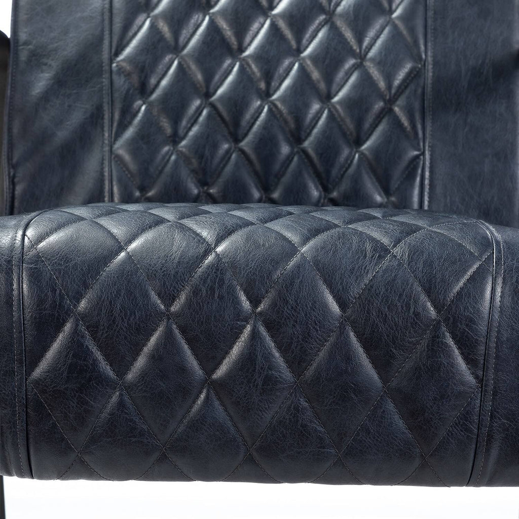 Blue PU Tufted Back Chair D525779