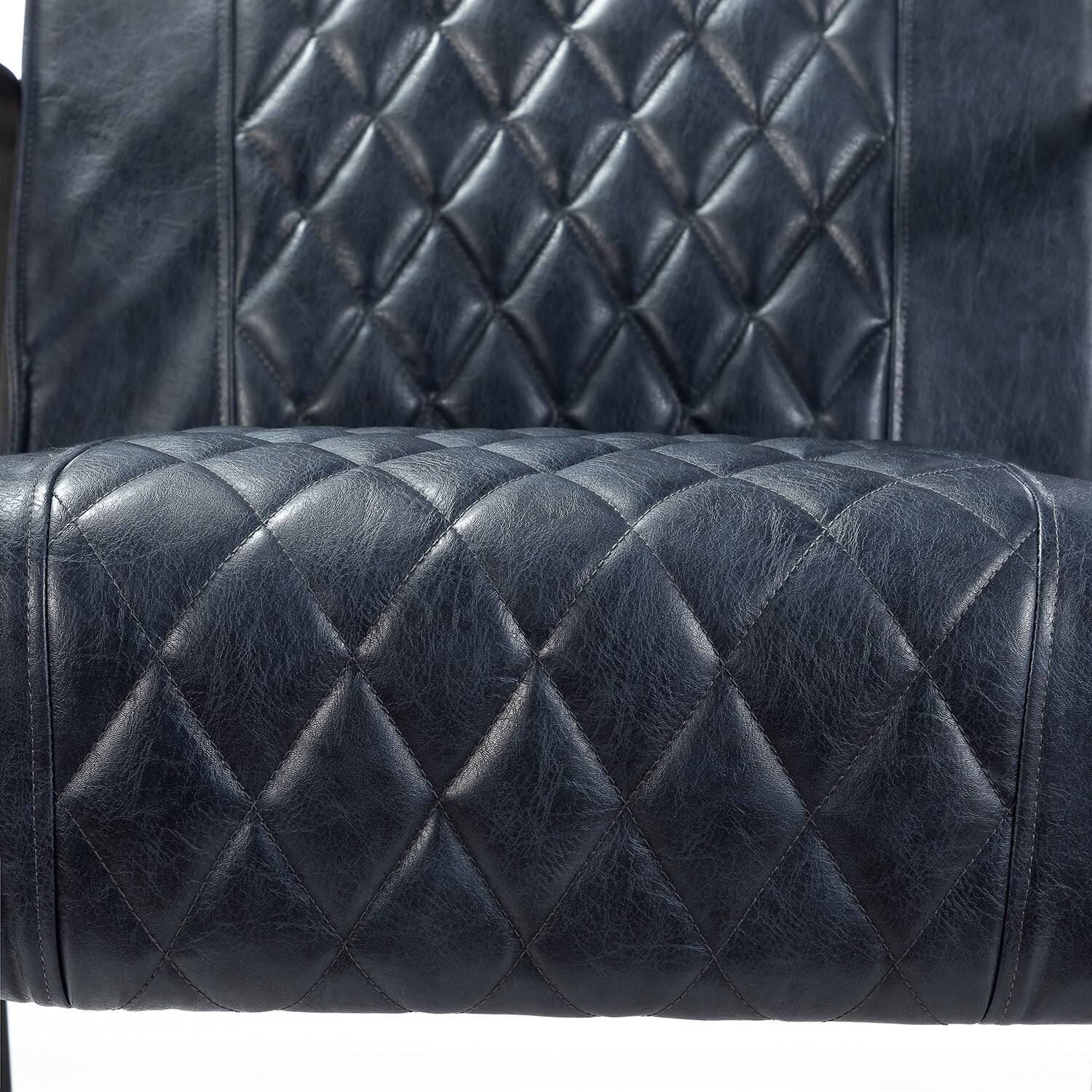 Blue PU Tufted Back Chair D525779