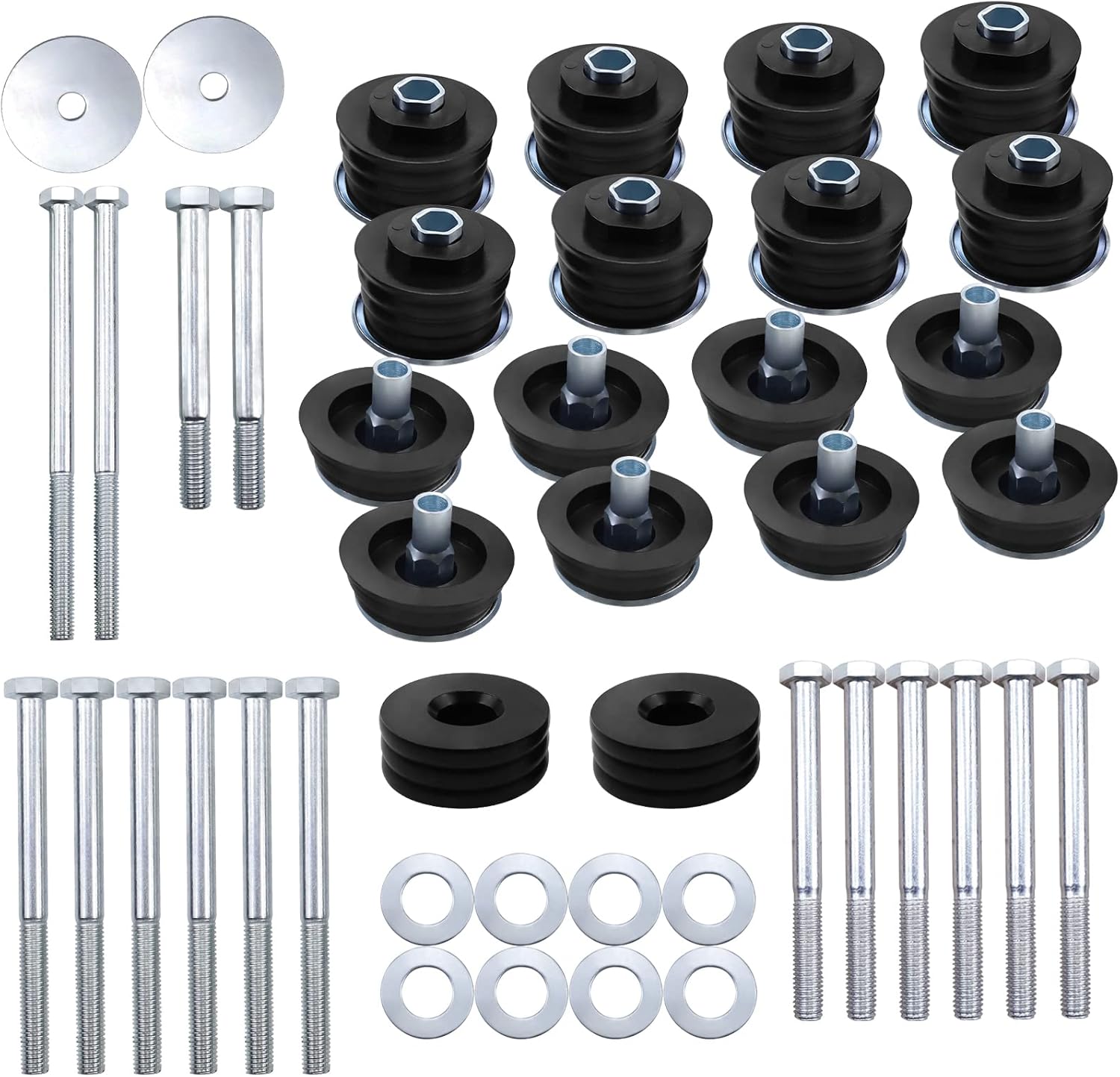 Black Polyurethane Body Mount Bushing Kit for Ford F250 F350 Super Duty 2008-2016 G2362