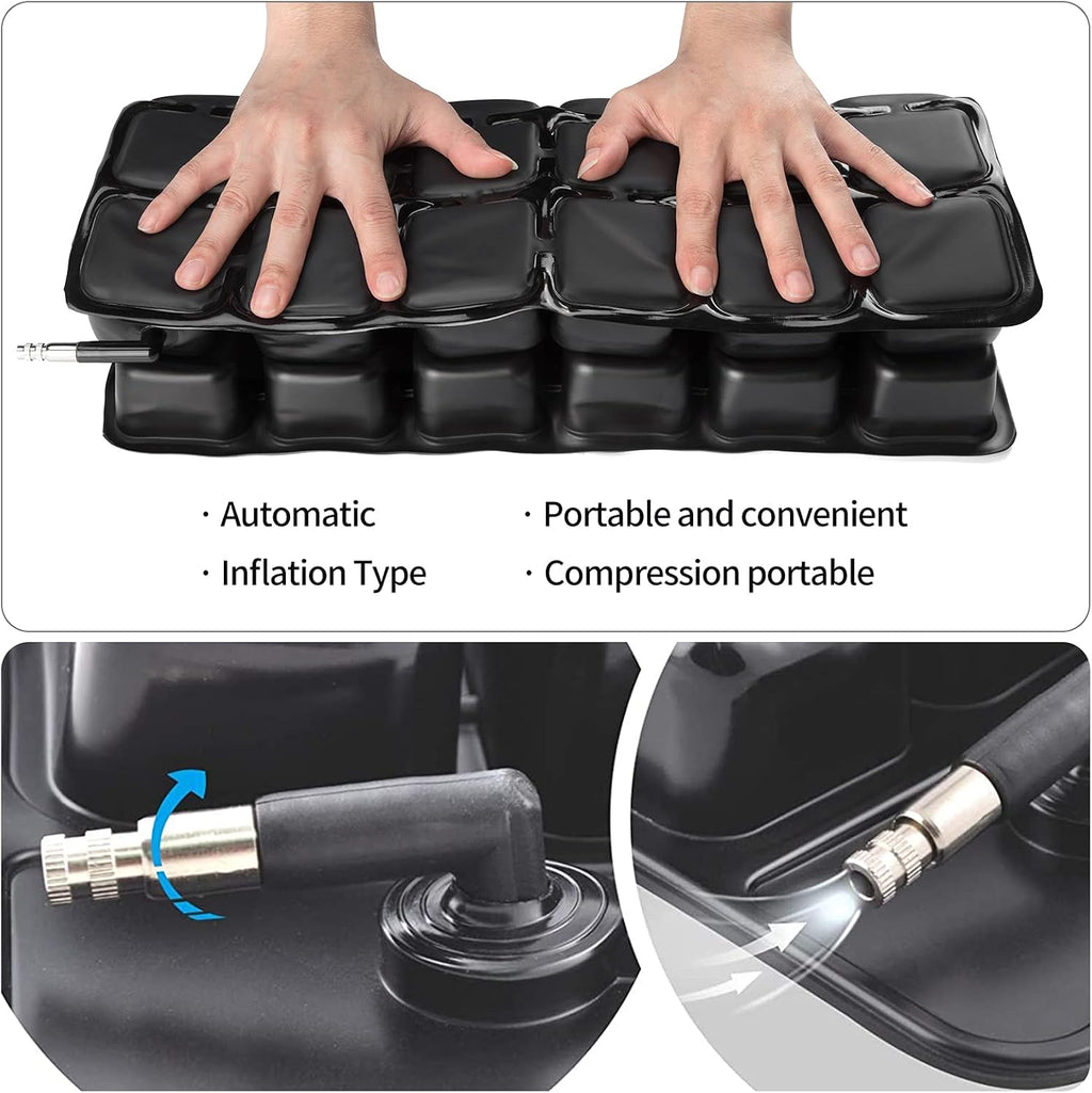 Self Inflating Seat Cushion, Non-Slip, 16 x 16 D231