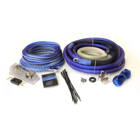1/0 Gauge OFC Oxygen-Free Copper Amplifier Wire Kit with RCA T385017