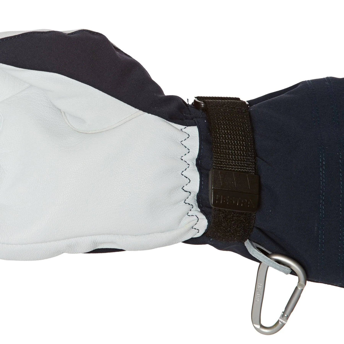 Navy Leather Ski Glove Y5115